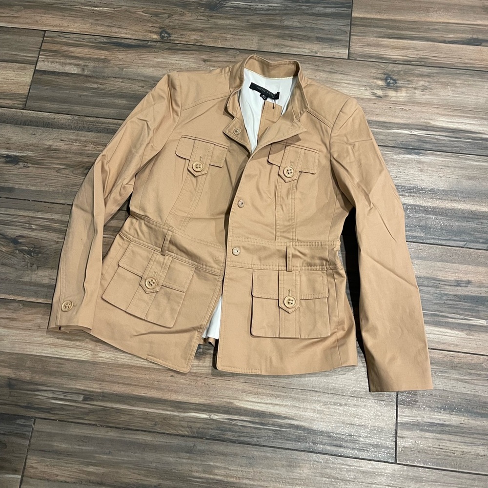 Anne Klein Men's Light Brown Military Jacket